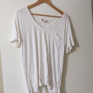 White V neck shirt